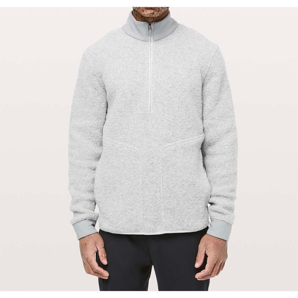 Lululemon Tundra Trek 1/2 Zip Sweater Pullover Jacket Size S Heathered Silver Sp